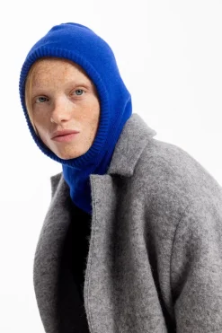 Balaclava Knit Hood - Kobalt Blau