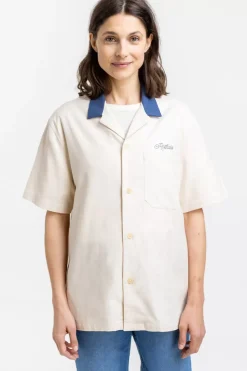 Bowling Hemd Mit Kontrastkragen Off-White