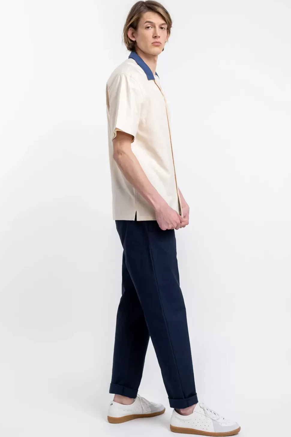 Bowling Hemd Mit Kontrastkragen Off-White