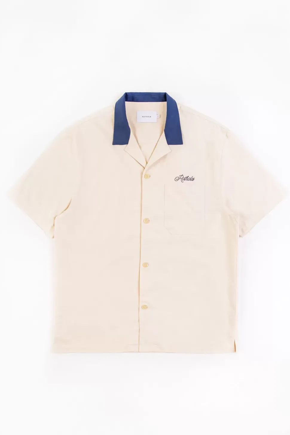 Bowling Hemd Mit Kontrastkragen Off-White