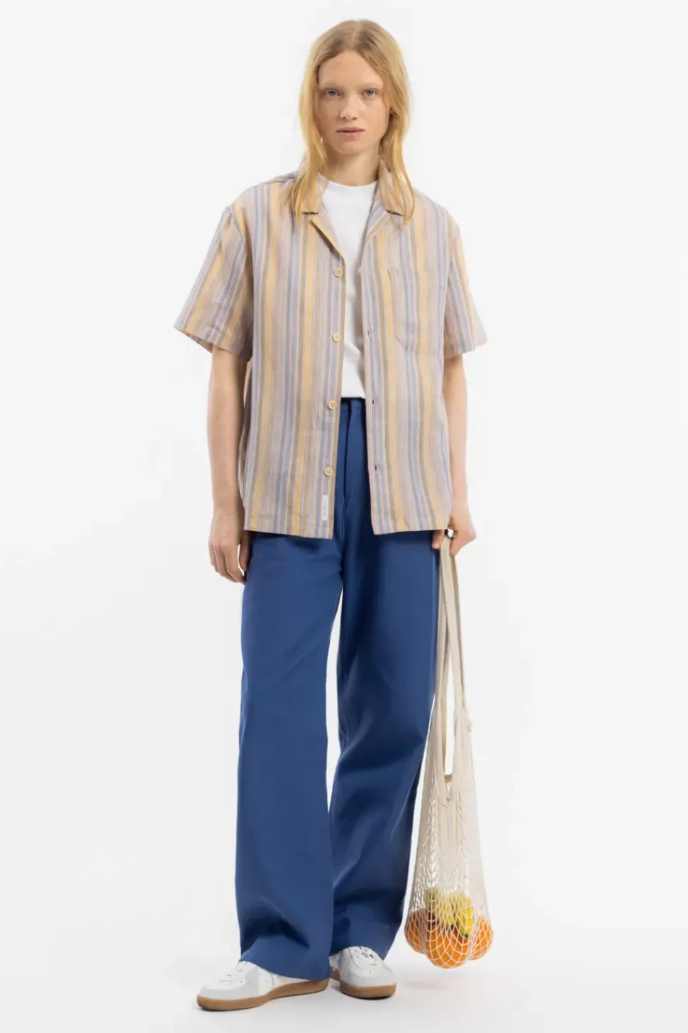 Bowling Shirt Leinen Mix - Gestreift