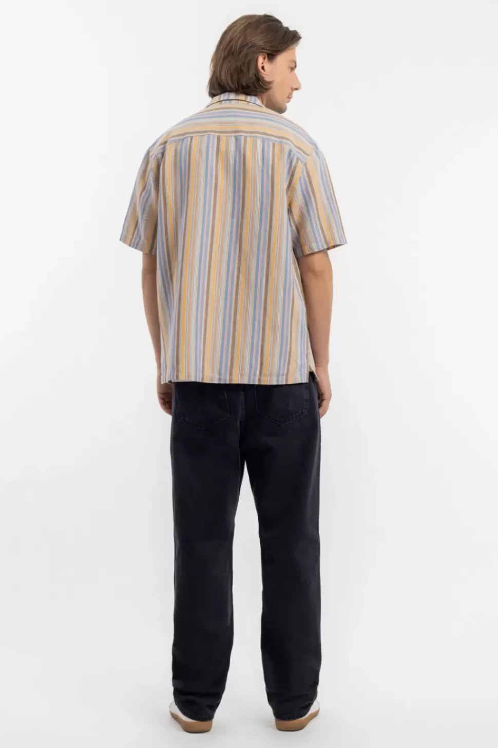 Bowling Shirt Leinen Mix - Gestreift