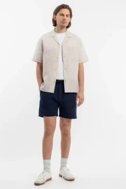 Bowling Shirt Leinen Mix - Weis