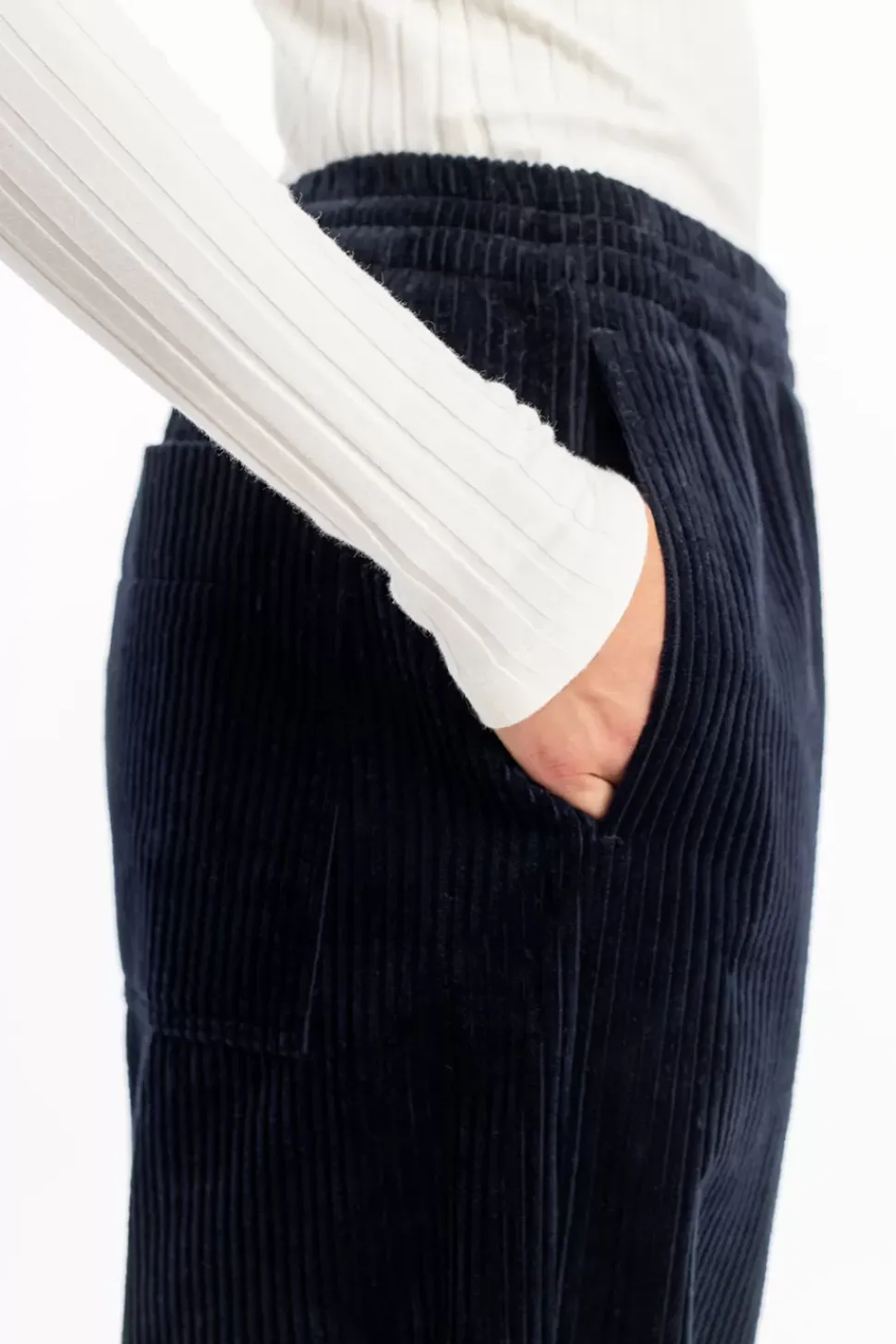 Cord Hose Bio Baumwolle - Dunkelblau