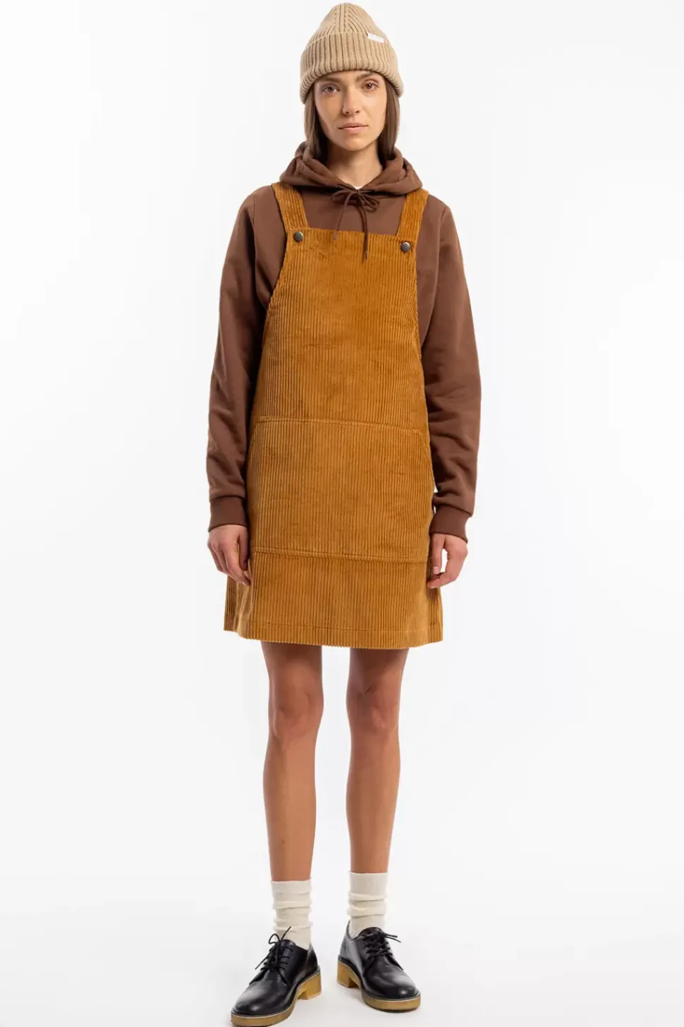 Cord Latzkleid Bio Baumwolle - Toffee