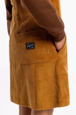 Cord Latzkleid Bio Baumwolle - Toffee