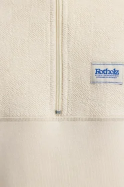 Divided Half Zip Bio Baumwolle - Weis
