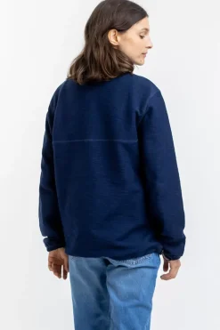 Divided Half Zip Sweatshirt Blau