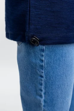 Divided Half Zip Sweatshirt Blau