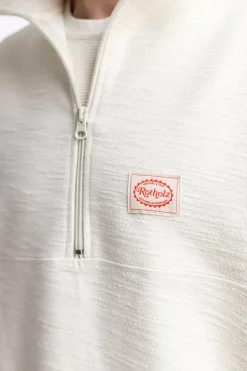 Divided Half Zip Sweatshirt Off-White