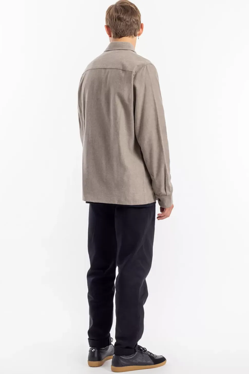 Flanell Hemd Bio Baumwolle - Braun Meliert