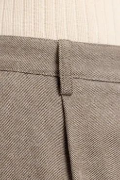 Flanell Hose Bio Baumwolle - Braun Meliert