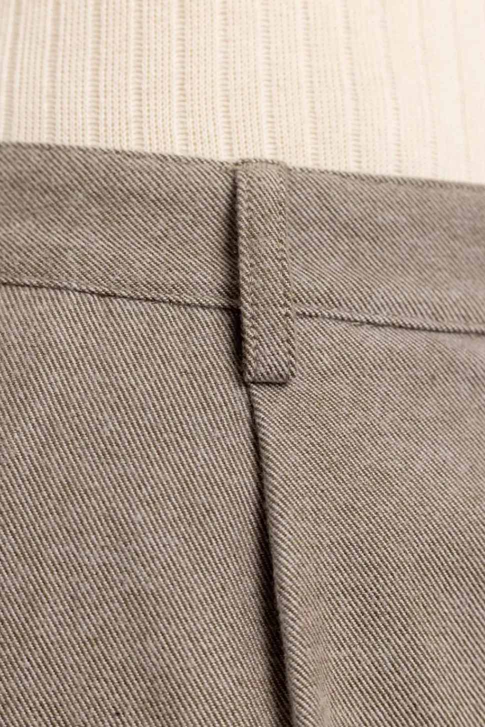 Flanell Hose Bio Baumwolle - Braun Meliert