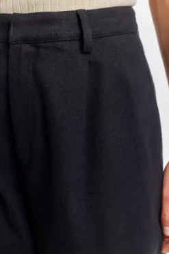 Flanell Hose Bio Baumwolle - Schwarz