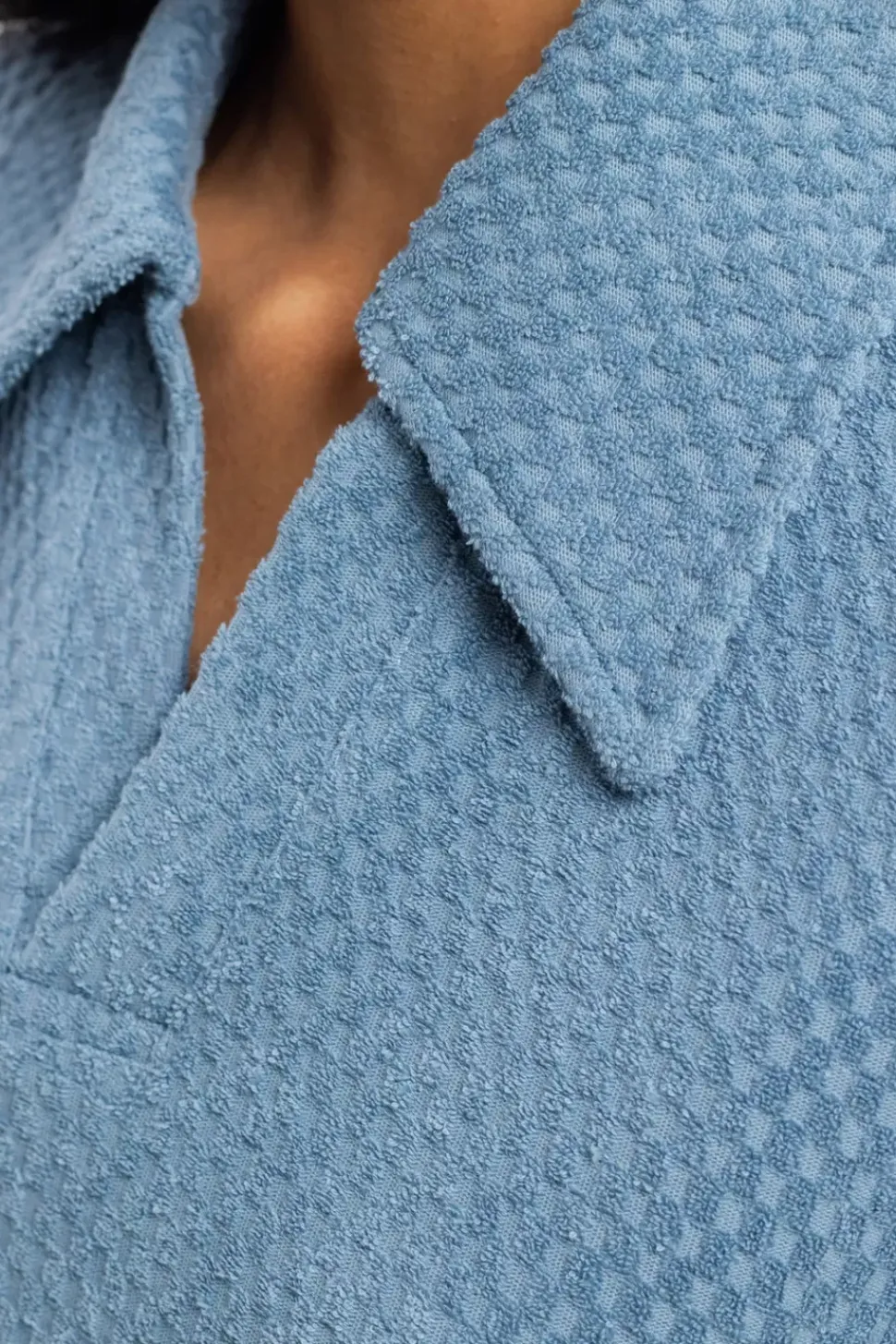 Frottee Kleid Bio Baumwolle - Hellblau