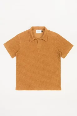 Frottee Polo Bio Baumwolle - Karamell