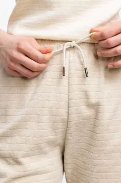 Frottee Shorts Aus Bio-Baumwolle Creme