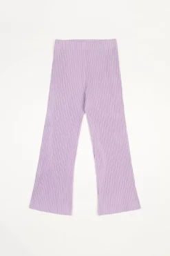 Gerippte Hose Bio Baumwolle - Lavendel