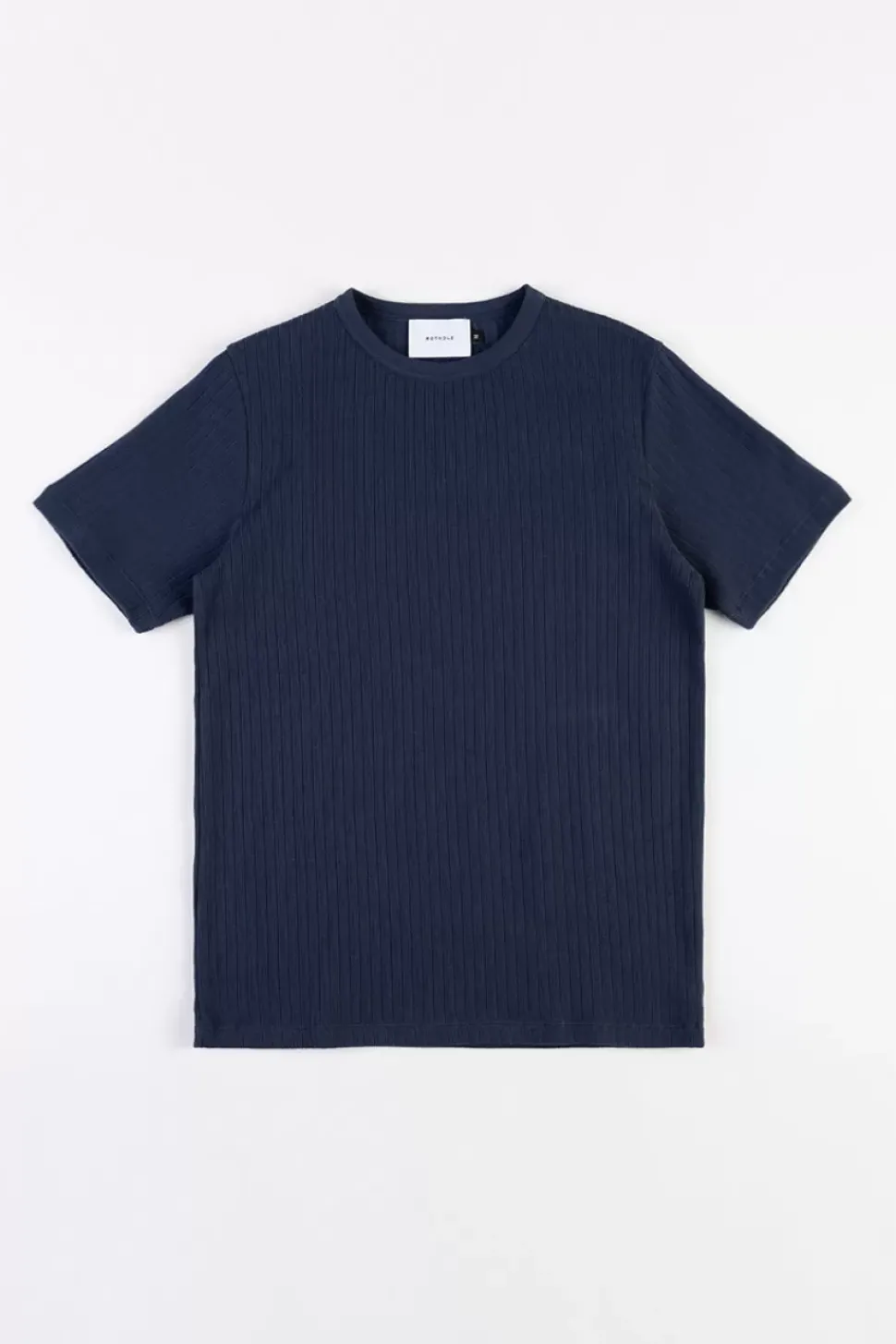 Geripptes T-Shirt Bio Baumwolle - Dunkelblau
