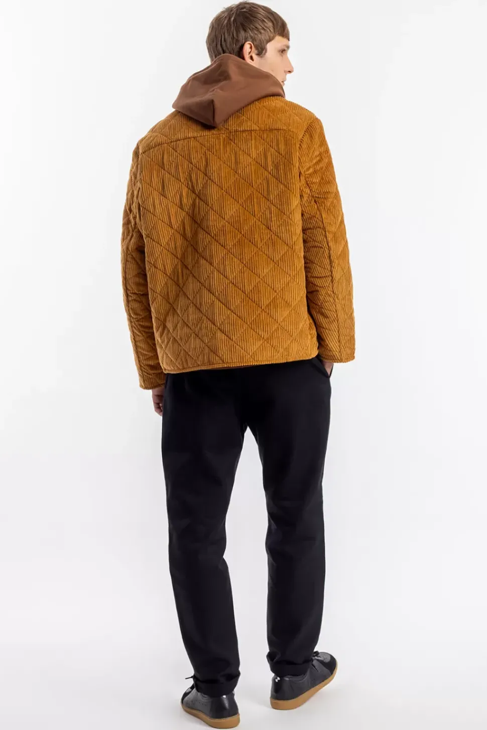 Gesteppte Cord Jacke - Toffee