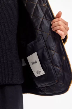 Gesteppte Cord Jacke - Toffee
