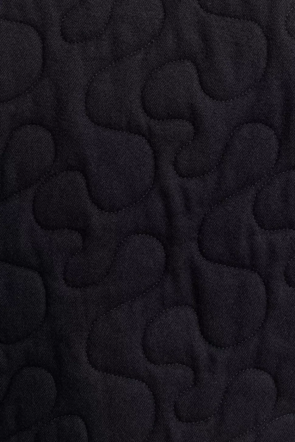 Gesteppte Flannel Jacke - Schwarz