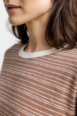 Gestreiftes T-Shirt Braun