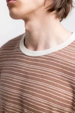Gestreiftes T-Shirt Braun