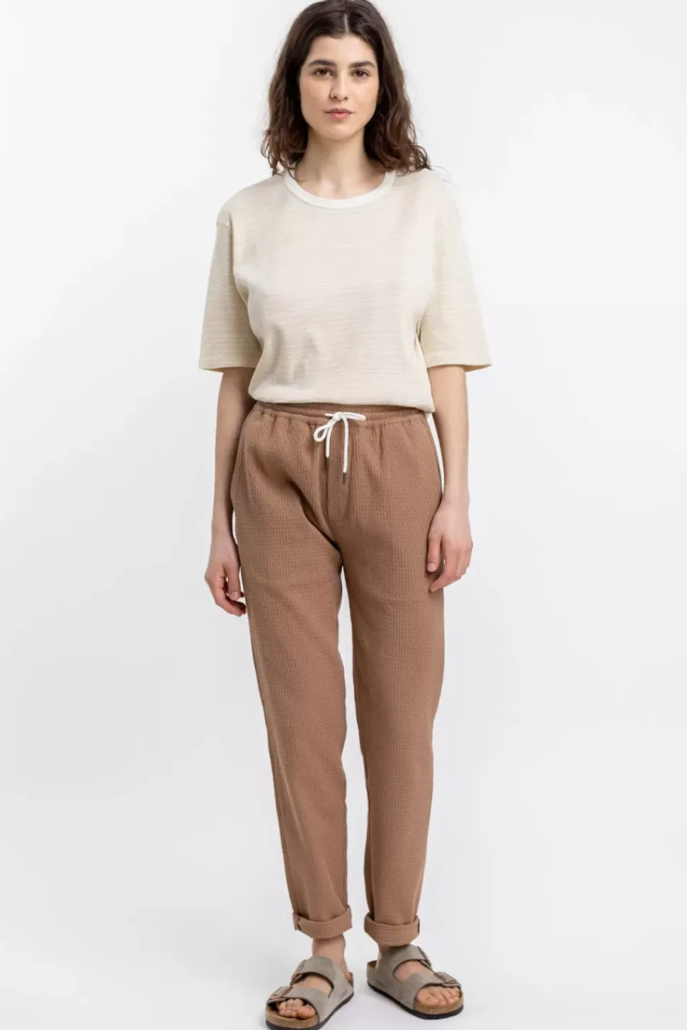 Gestreiftes T-Shirt Creme