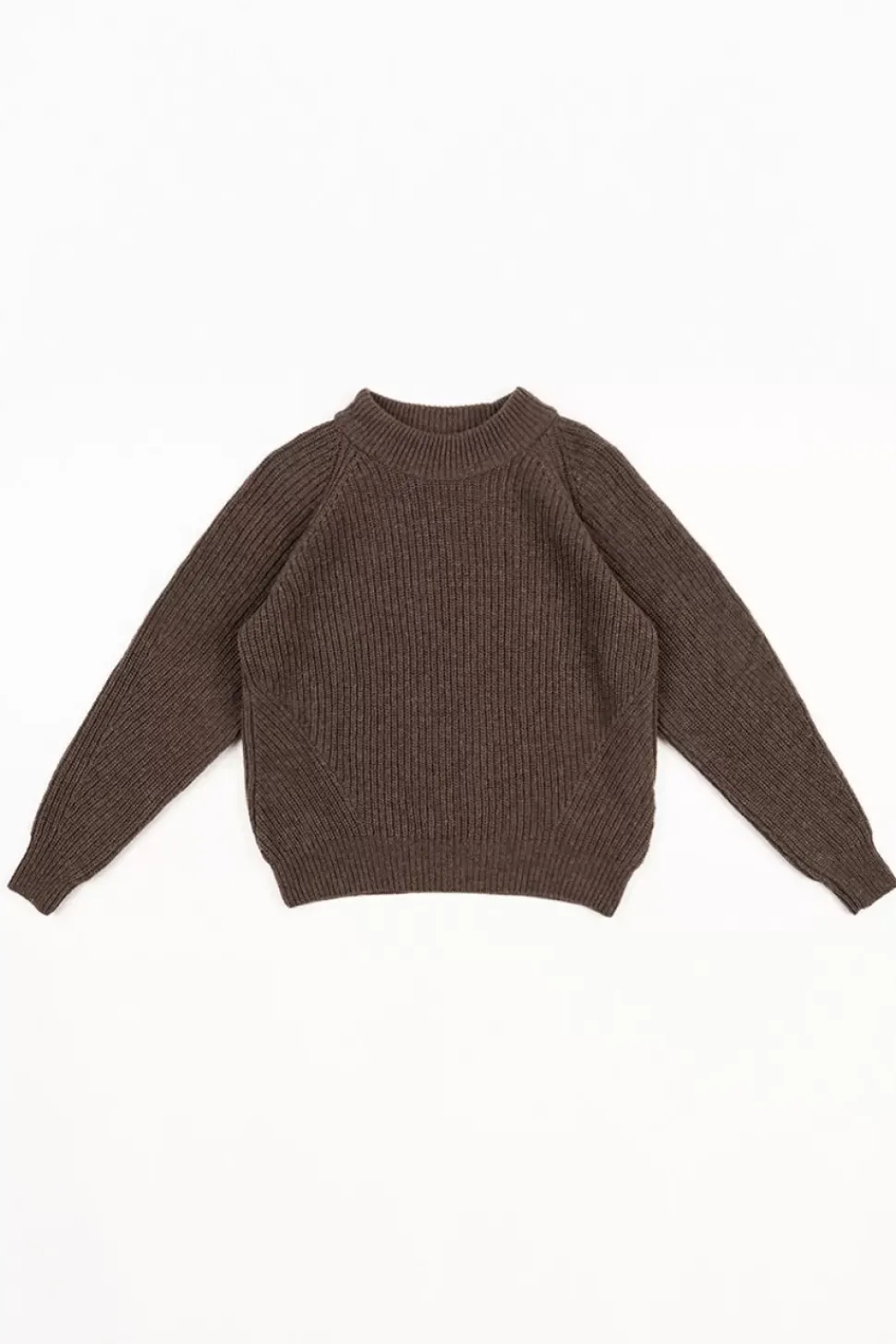 Grober Strickpullover Wollmischung - Braun