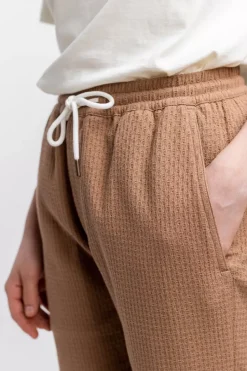 Hose Aus Strukturierter Bio-Baumwolle Braun