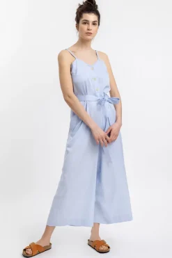 Jumpsuit Aus Lyocell Hellblau