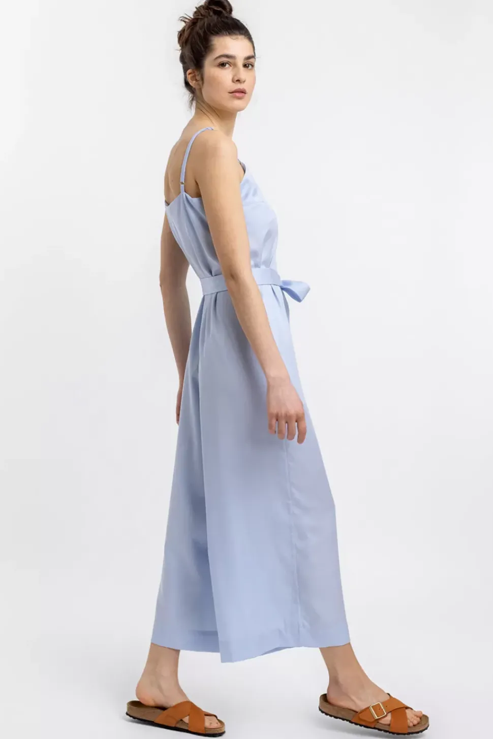 Jumpsuit Aus Lyocell Hellblau