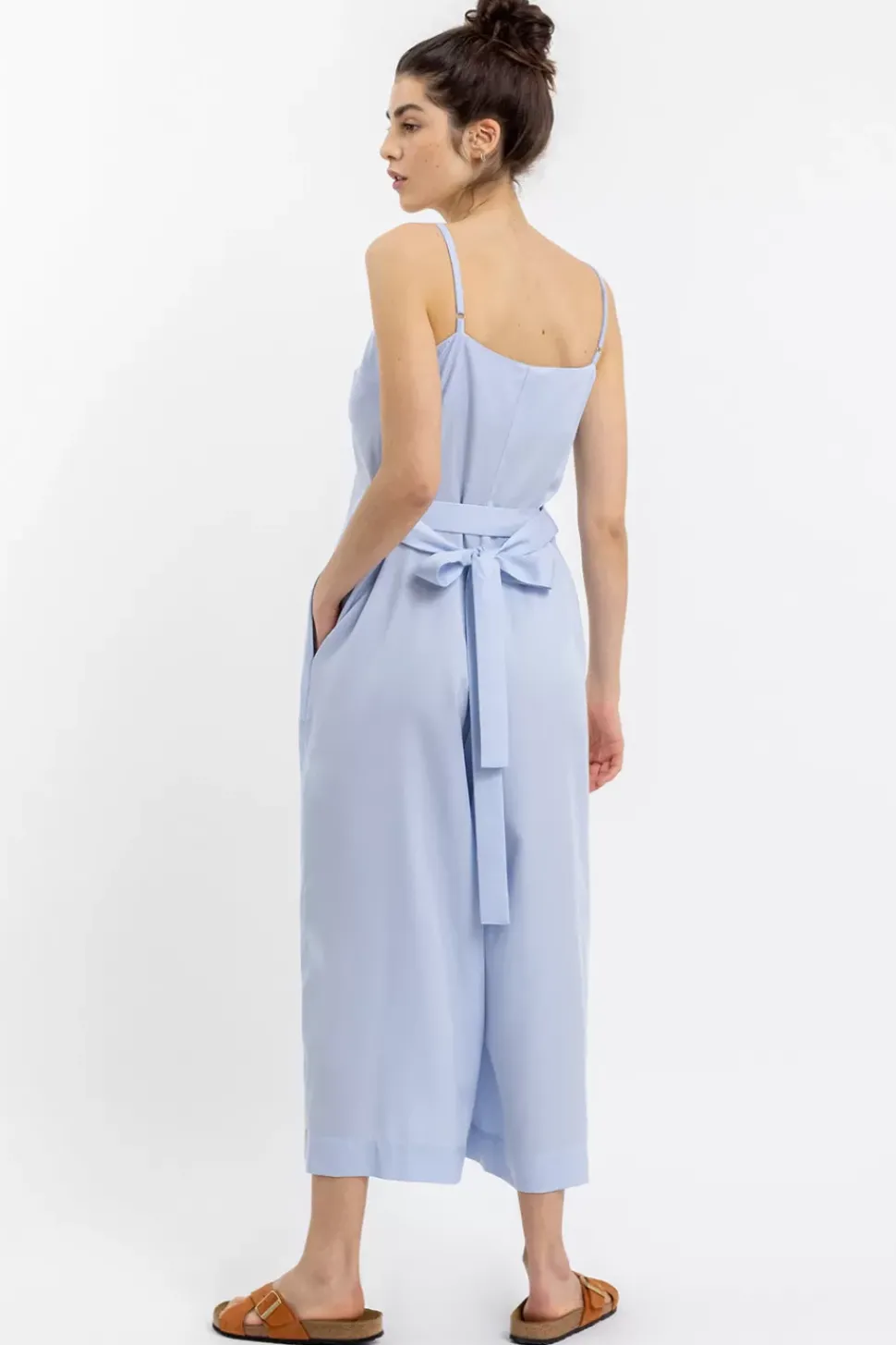 Jumpsuit Aus Lyocell Hellblau