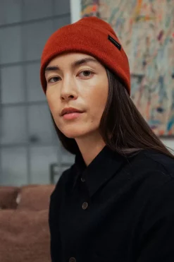 Klassische Mutze Merino Fein - Rot