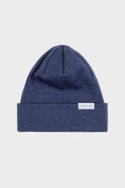 Klassische Mutze Merino Fein - Blau