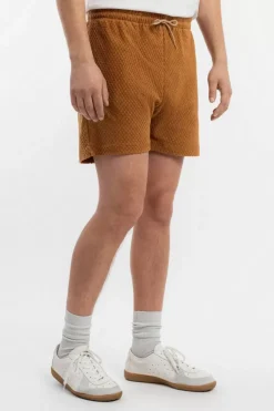 Kurze Frottee Hose Bio Baumwolle - Karamell