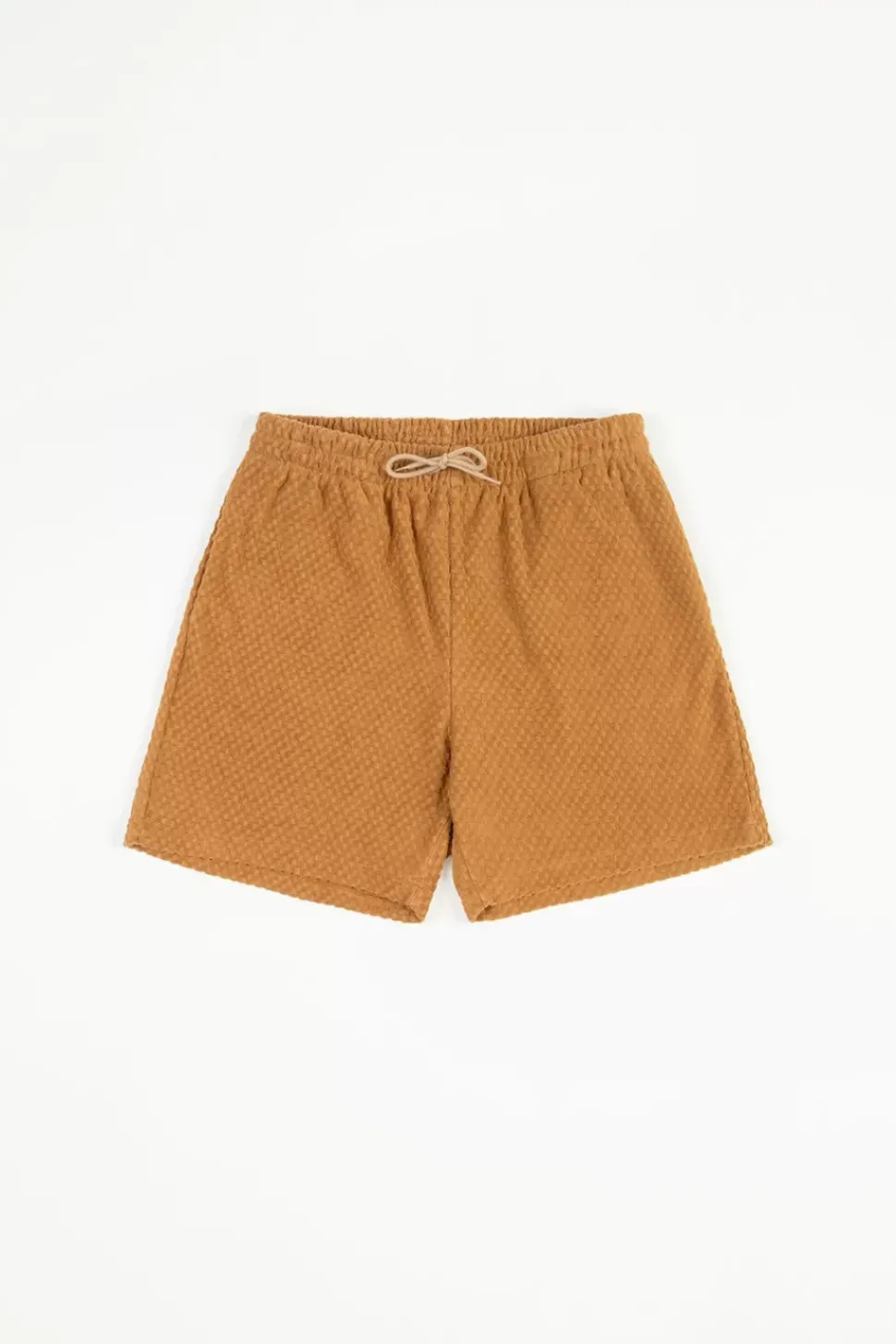Kurze Frottee Hose Bio Baumwolle - Karamell