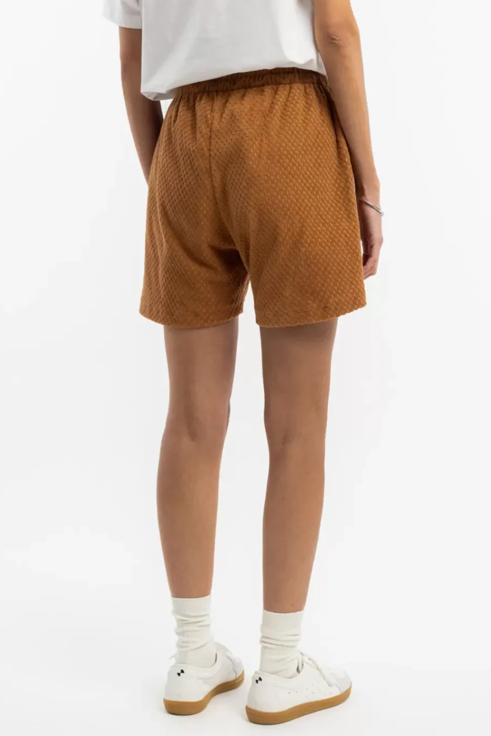 Kurze Frottee Hose Bio Baumwolle - Karamell