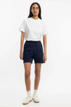 Kurze Hose Leinen Mix - Dunkelblau