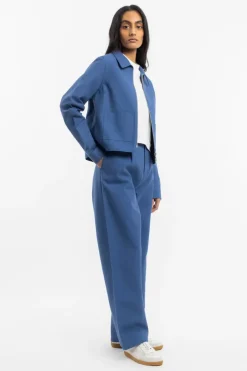 Kurze Jacke Bio Baumwolle - Blau