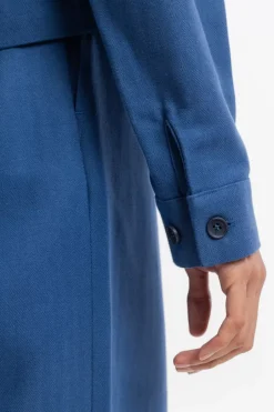Kurze Jacke Bio Baumwolle - Blau