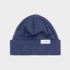 Kurze Mutze Merino Fein - Blau