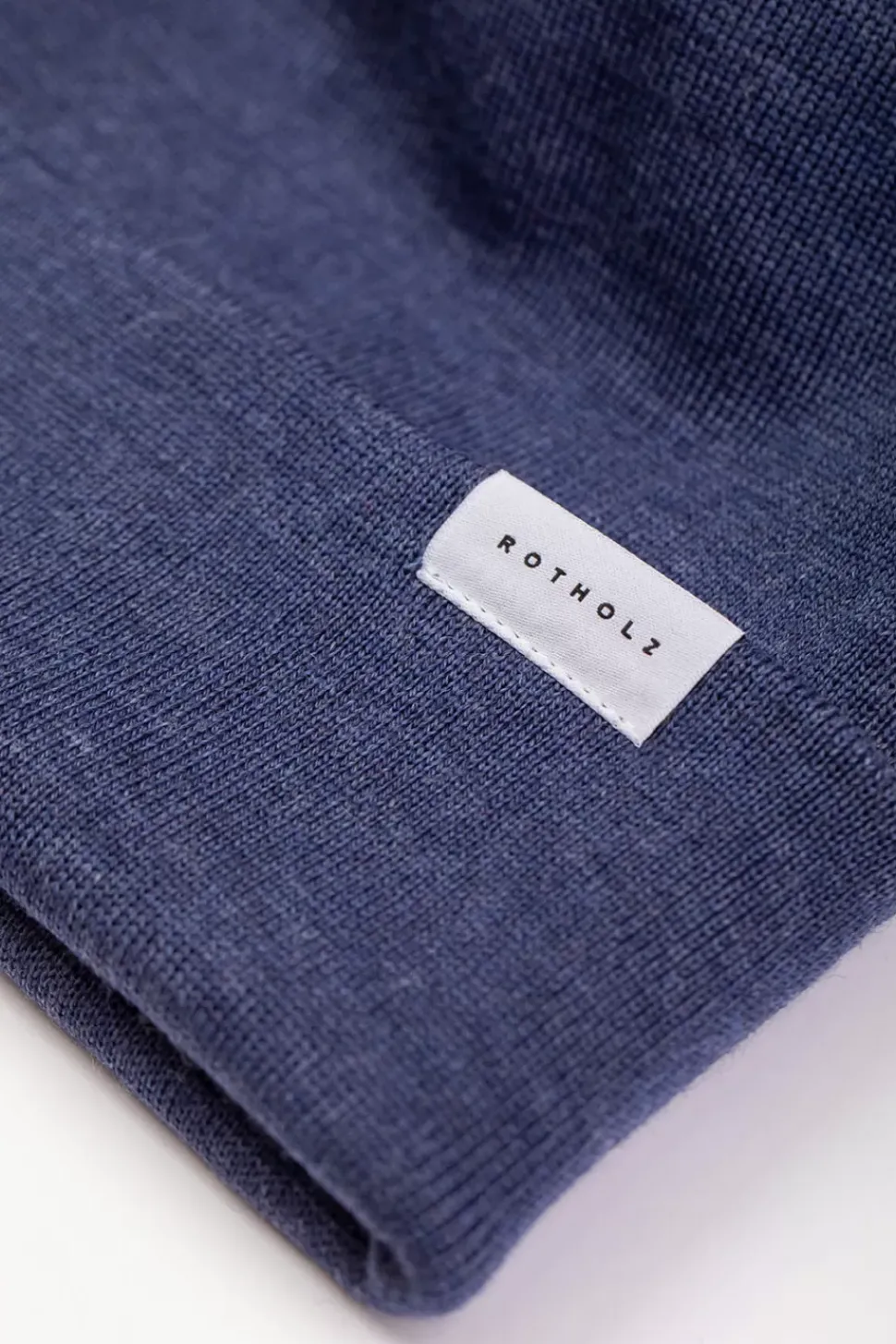 Kurze Mutze Merino Fein - Blau