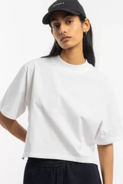 Kurzes T-Shirt Bio Baumwolle - Weis