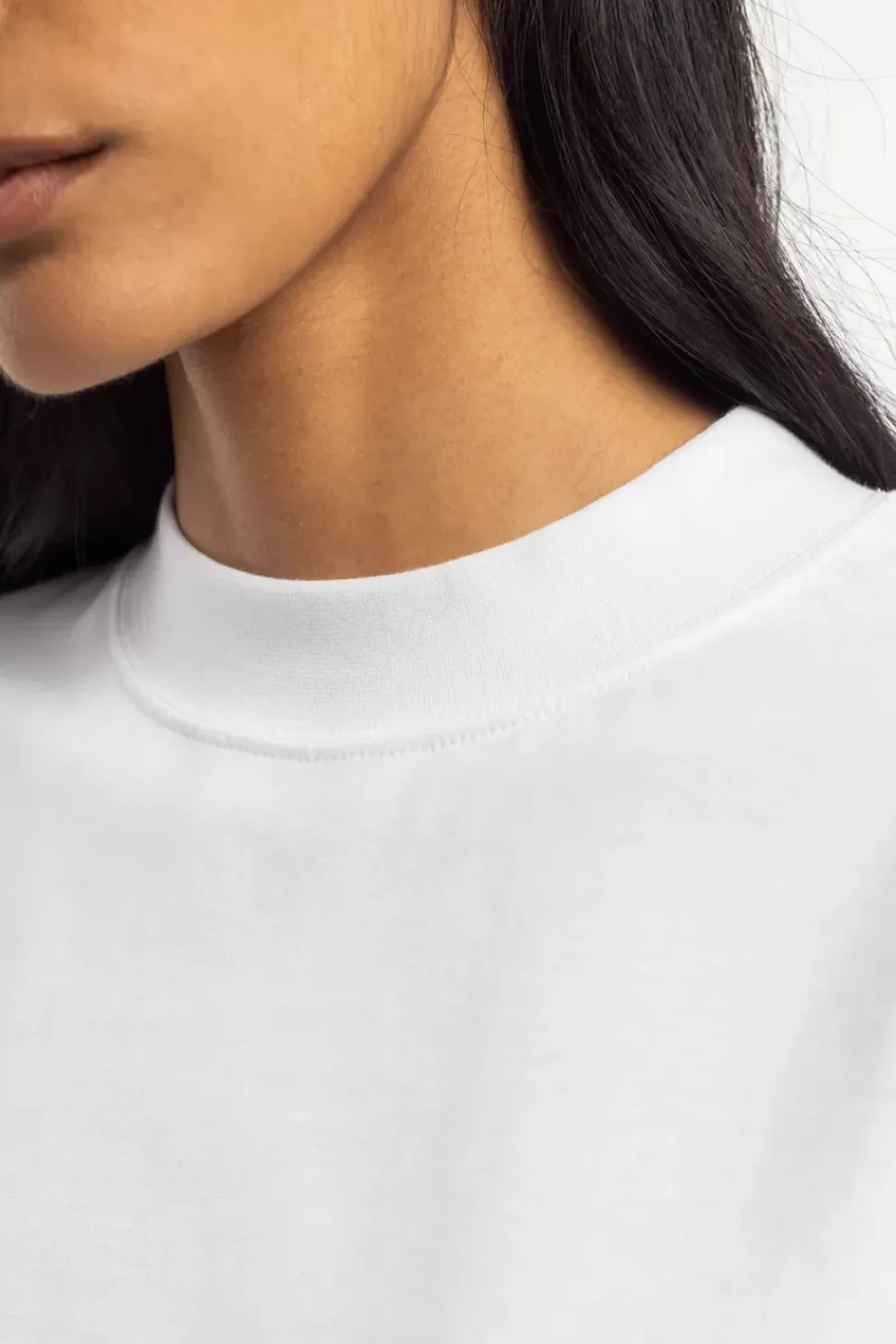 Kurzes T-Shirt Bio Baumwolle - Weis