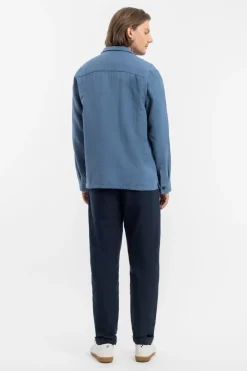 Langarmhemd Bio Baumwolle - Blau