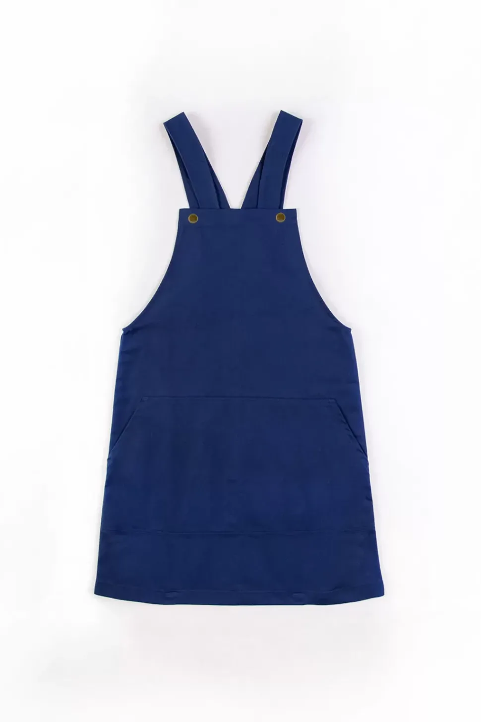 Latzkleid Aus Bio Canvas - Blau