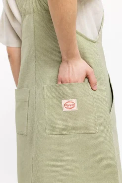 Latzkleid Aus Bio Canvas Grun Kariert