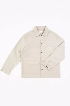 Leichte Jacke Aus Bio Canvas Beige Kariert